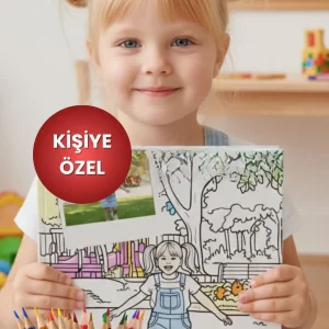 Çocuklar İçin Kişiye Özel Boyama Kitabı - Kendi Fotoğraflarından Boyama Sayfaları, İsme Özel Tasarım
