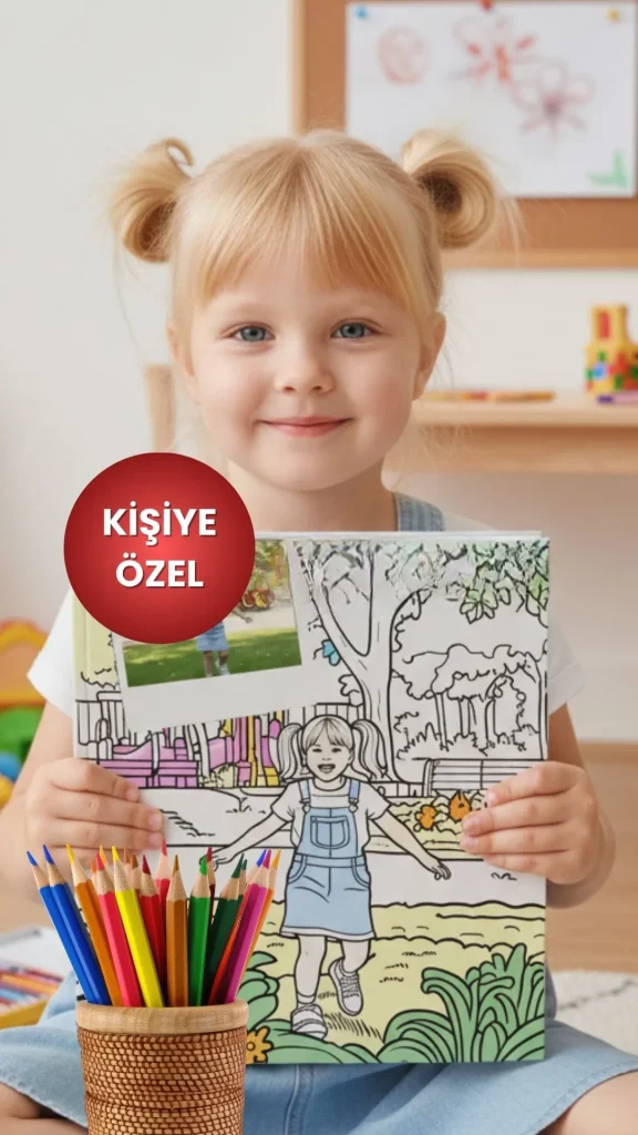Çocuklar İçin Kişiye Özel Boyama Kitabı - Kendi Fotoğraflarından Boyama Sayfaları, İsme Özel Tasarım